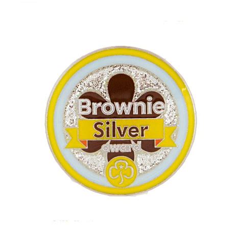 Brownie Silver Metal Badge GGNYS