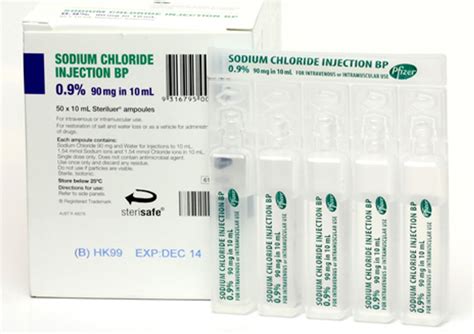 Sodium Chloride For Injection 10ml Pfizer