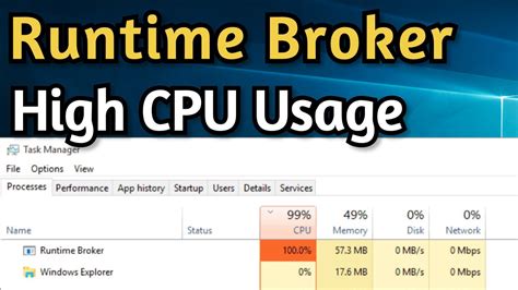 Fix Runtime Broker High Cpu Usage High Memory Usage On Windows Fix