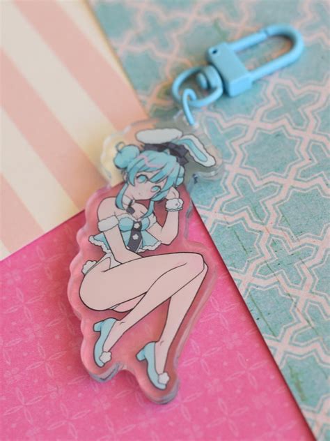 Hatsune Miku Vocaloid Holographic Acrylic Keychain Etsy