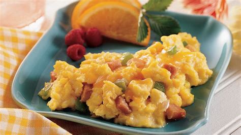 Ham And Vegetable Scrambled Eggs Recipe BettyCrocker