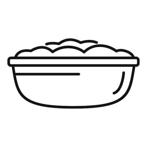 Premium Vector Potato Icon Outline Vector Mash Food Dish Butter