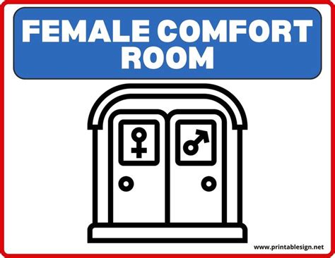 Female Comfort Room Signage Free Download Room Signage Signage
