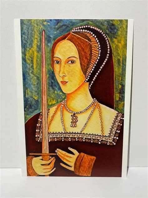 A6 Anne Boleyn Illustration Print Postcard Historian Etsy