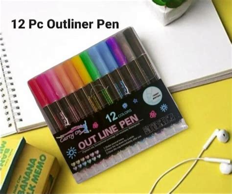 Fullkart Multicolor Outliner Pens For Kids Set Of 12 For Art And Craft