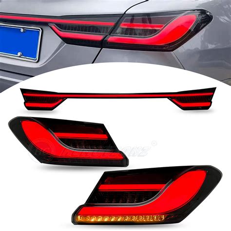 HCmotion LED Tail Lighs For Toyota Camry 2018 2023 Smoked 5PCS Trunk