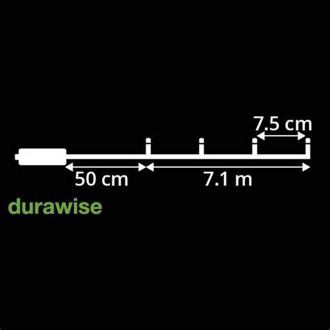 Guirlande Lumineuse Piles M Led C Ble Noir Durawise Blanc