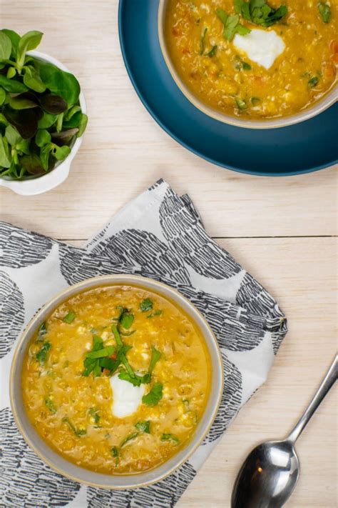 Slow Cooker Curried Red Lentil Soup Slender Kitchen Recipe Red