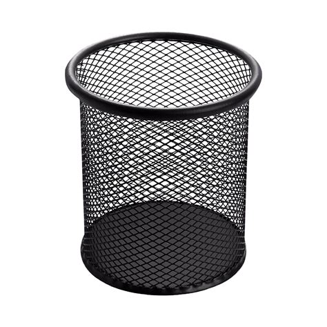 AnuirheiH 10Pcs 4'' Round Metal Mesh Pen Holder, Desk Pencil Organizer
