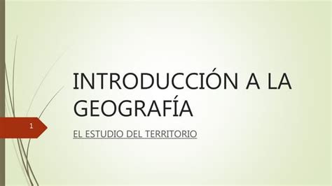 Introducción A La Geografía Ppt