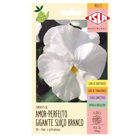 Sementes De Amor Perfeito Gigante Su O Branco Isla Shopee Brasil