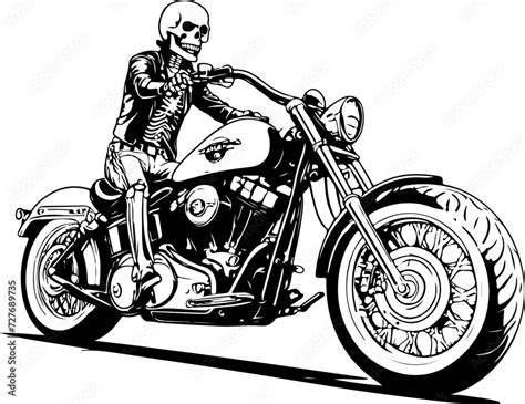 Skeleton Biker Svg Skeleton Svg Biker Svg Biker Clipart Motorcycle Svg Skull Svg Biker