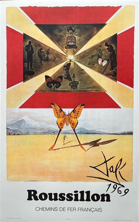 Lithographic Poster Salvador Dalí 1904 1989 France Etsy