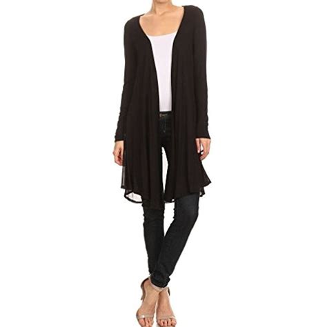 Modern Kiwi® Juliet Long Sleeve Chiffon Back Cardigan Chiffon Long Sleeve Cardigan Chiffon