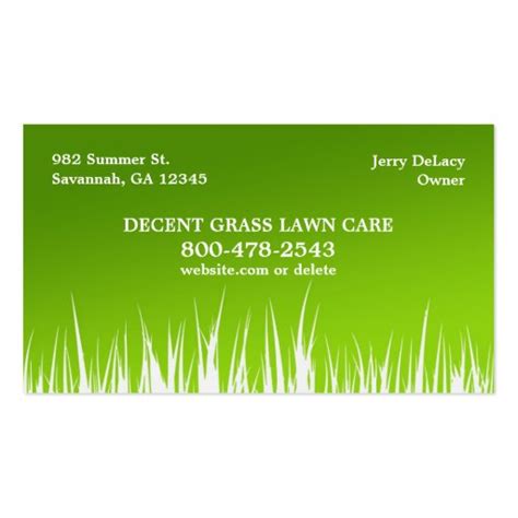 Lawn Care Business Cards | Zazzle