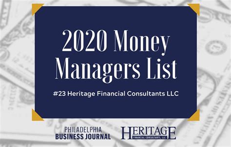 Heritage Financial Consultants Named A Top Money Manager By The