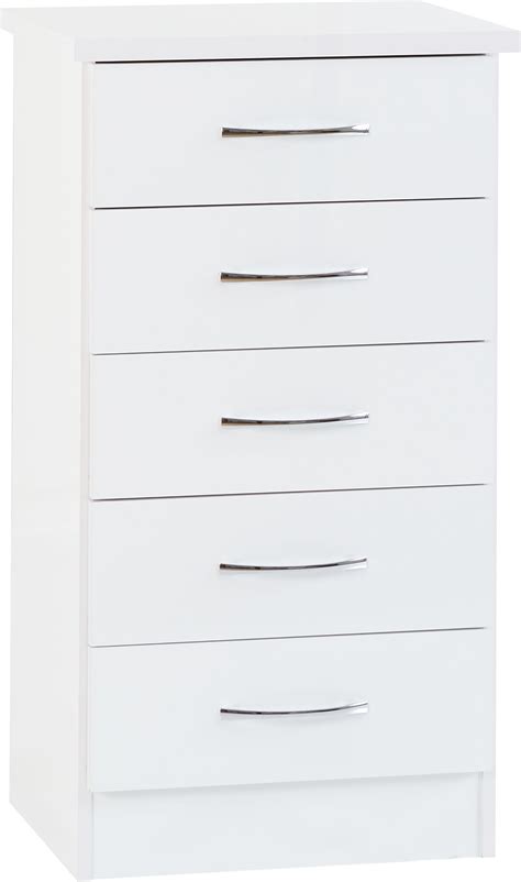 Nevada 5 Drawer Narrow Chest