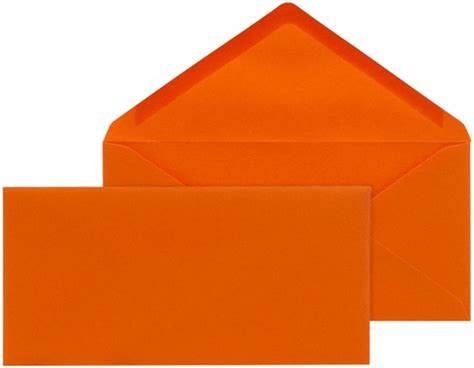 Briefumschlag X Cm Din Lang Orange Nassklebend Kuverts