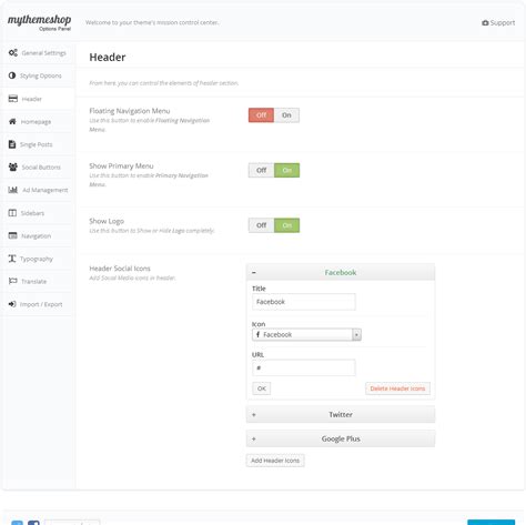 Header Settings Ergonomic Trends