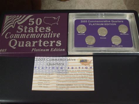 50 States Commemorative Quarters Platinum Edition Denver Mint