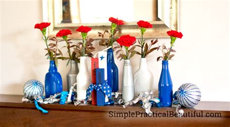 Red White And Blue Centerpiece Simple Practical Beautiful