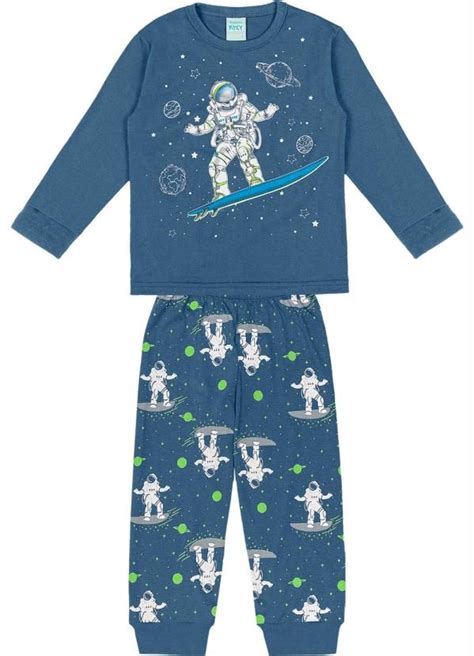 Pijama Infantil Masculino Kyly Composto Por Camiseta E Cal A Em Meia