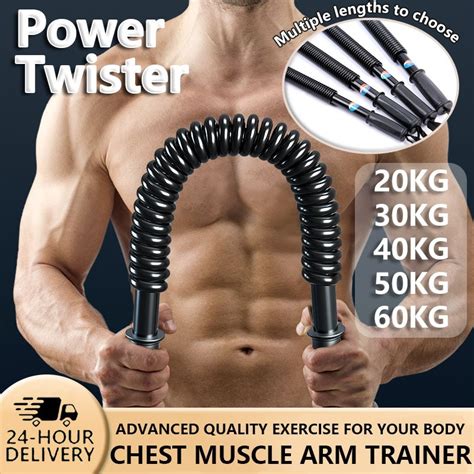 Power Twister Arm Strength Spring Bar Chest Builder Training Bend Bar