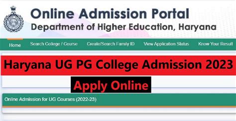 Haryana Pg College Admission 2023 Open Counselling Apply All City Job