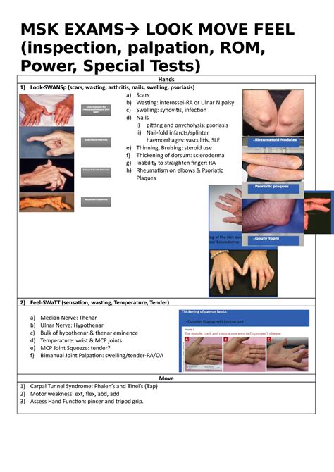 MSK Exams Rheumatology Upper Limb Lower Limb OSCE Practice MSK