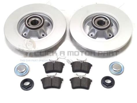 Citroen Berlingo Mpv Van Rear Brake Discs Pads Fitted Wheel Bearings