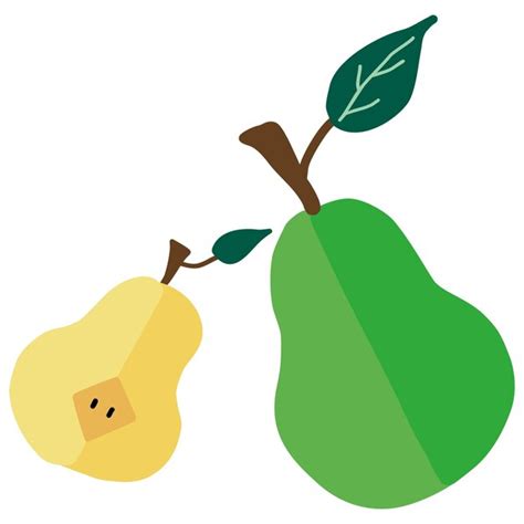 Premium Vector Cute Green Pear Icon