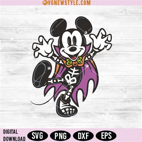 Disney Scary Mickey Mouse Svg, Mickey Skeleton Svg, Png, Files For Cricut