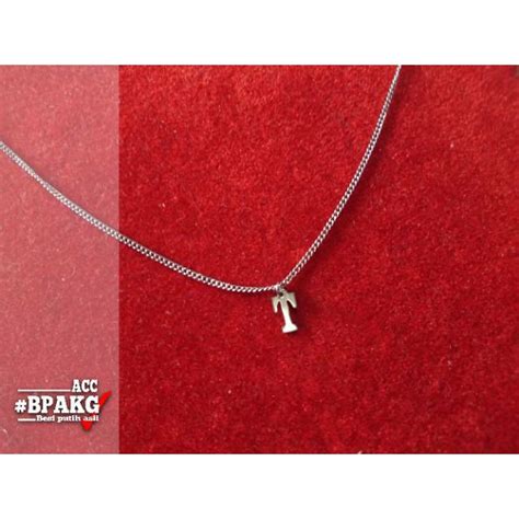 Jual Kalung Inisial Alfabet Mini Simple N Z Kalung Monel Initial Besi