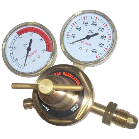 Acetylene or LP Propane Gas Regulator AR-19 CGA 510 Inlet 2 1/2" Gauge – ATL Welding Supply