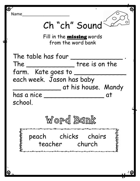 Consonant Digraphs Ch And Tch