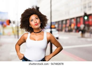 Young Black Woman Thinking Stock Photo 567482878 | Shutterstock