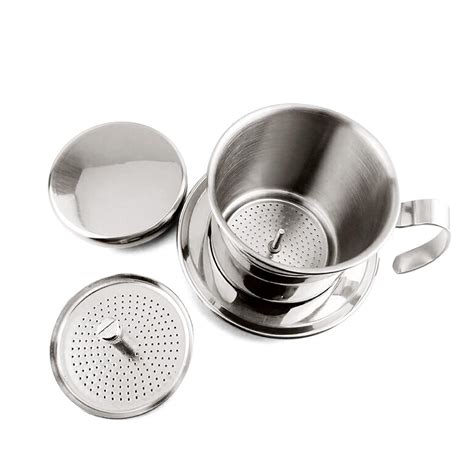 Tebru Stainless Steel Cup Vietnamese Coffee Drip Filter Maker Infuser ...