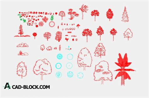 Cad Many Trees Dwg Free Cad Blocks