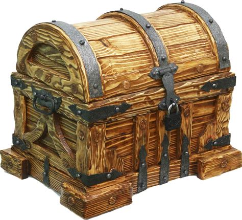Small Wooden Treasure Chest Box - Image to u