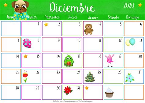 Calendario Mar Calendario De Diciembre Para Ni Os Para Imprimir