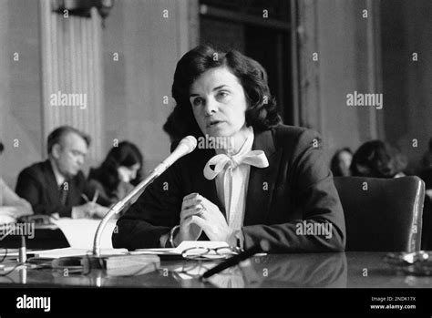 San Francisco Mayor Dianne Feinstein Testifies In Washington Before A