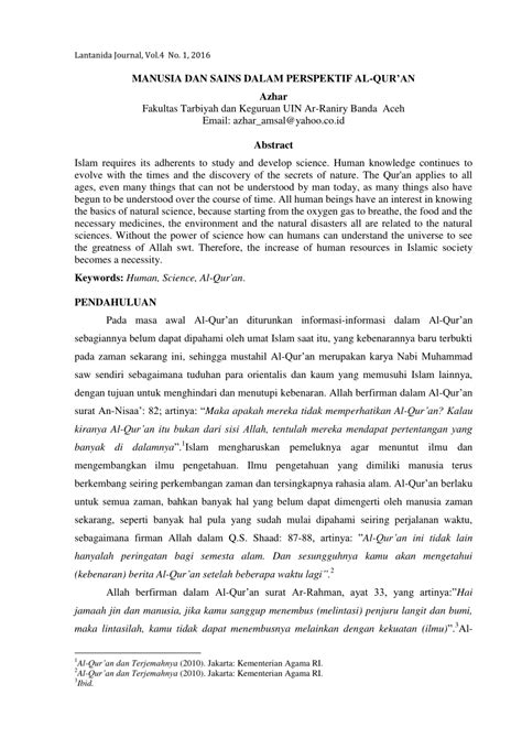 Pdf Manusia Dan Sains Dalam Perspektif Al Qur An Hot Sex Picture