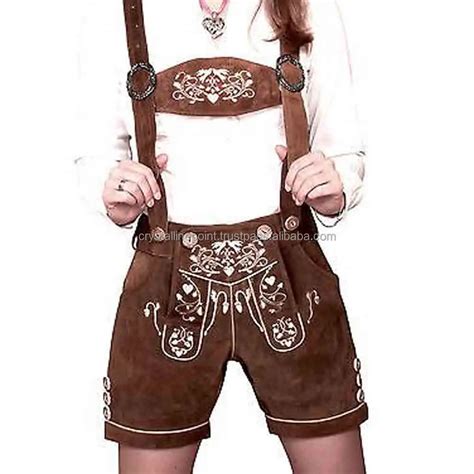 Oktoberfest Women Lederhosen Set Lederhosen With Suspender Shorts