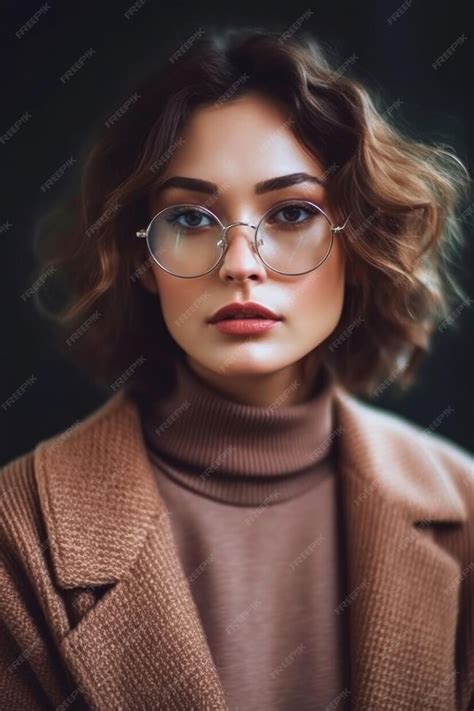 Premium Photo A Woman With Glasses On Her Face