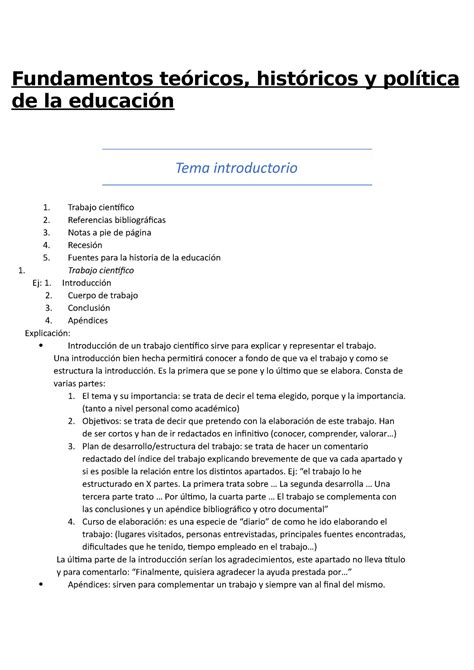 Fundamentos 1º Parcial Fundamentos Teóricos Históricos Y Política De