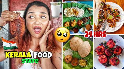 Vlog Eating KERALA FOOD For 24 Hours Best Kerala SADHYA At 200