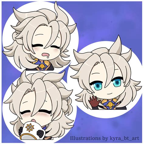 Albedo Emotes By Sleepyowlart On Deviantart