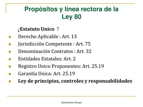 Ppt Contrataci N Estatal Y Estatuto Anticorrupci N Ley