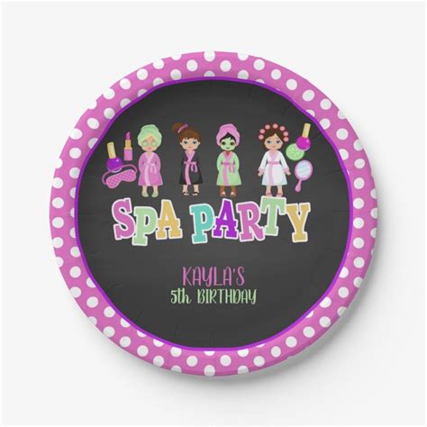 Spa Party Paper Plate People Custom Zazzle