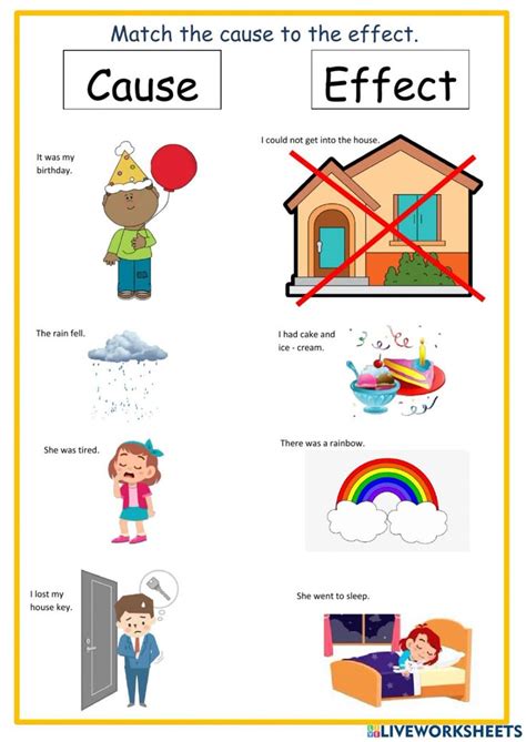 Cause And Effect Online Worksheet For Language Activities Preschool